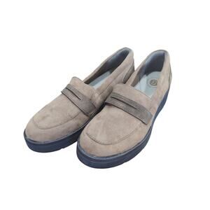 BRAZILIAN SOUL LOAFERS WOMEN'S SIZE 8 BROWN SUEDE COMFORT SLIP-ON SHOES